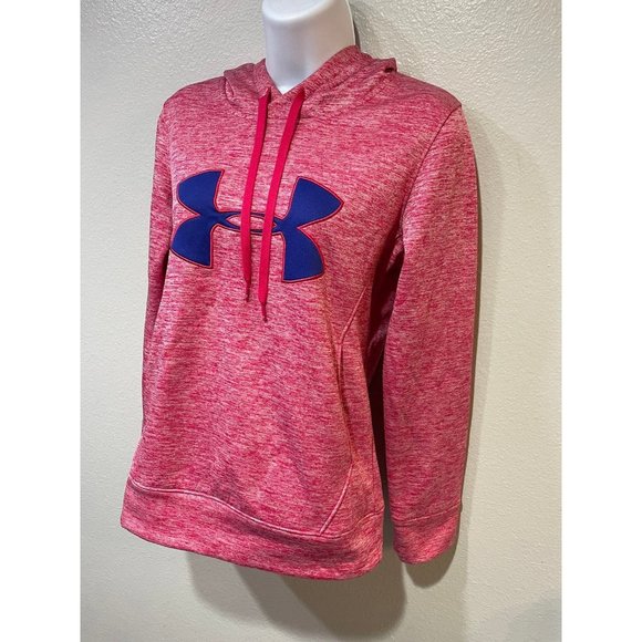 Under Armour XS Big Logo Space Dye Fleece Hoodie Sweatshirt - Picture 5 of 7